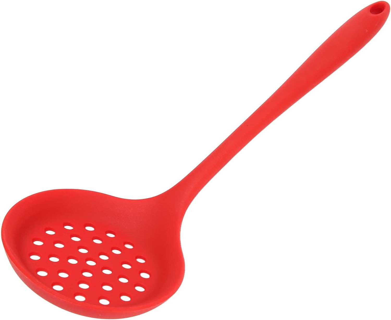 Silicone Slotted Spoon Multifunction Soft Ladle Strainer Food Grade High Temperature Resistant Kitchen Utensil