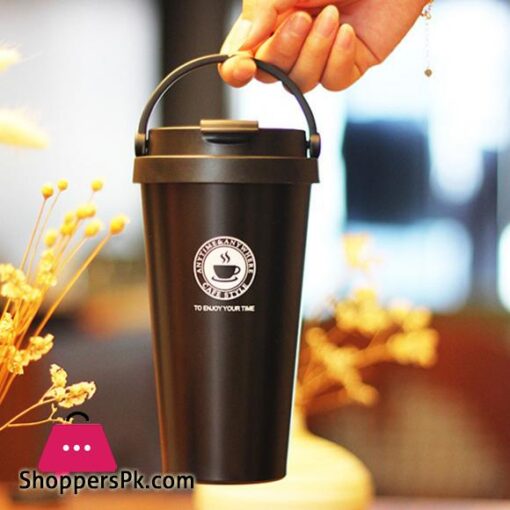 500ML Insulated Mug Cup Pattern Leak proof Stainless Steel Vacuum Coffee Cup for Travel