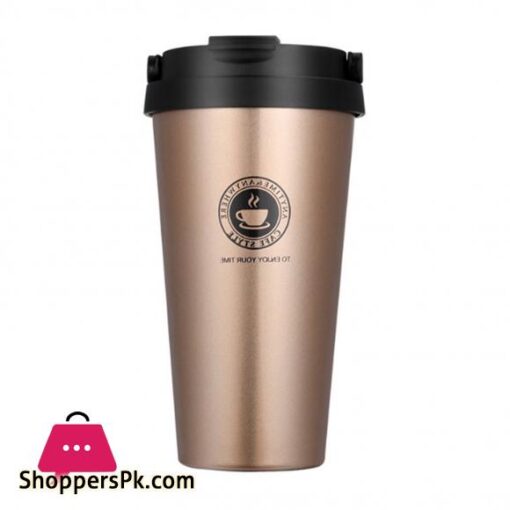 500ML Insulated Mug Cup Pattern Leak proof Stainless Steel Vacuum Coffee Cup for Travel