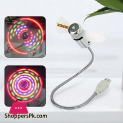 Desktop Fan Flexible 360 Degree Adjustment Luminous Pocket Fan