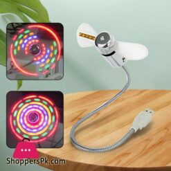 Desktop Fan Flexible 360 Degree Adjustment Luminous Pocket Fan