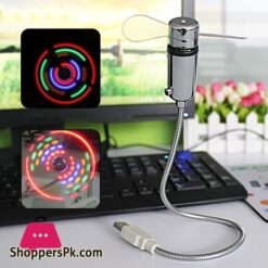 Desktop Fan Flexible 360 Degree Adjustment Luminous Pocket Fan