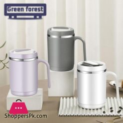 Green forest Water Mug Easy to Clean Stainless Steel Water Cup