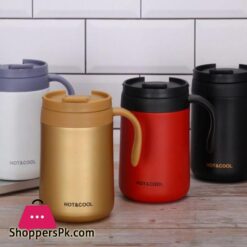 Stainless Steel Coffee Mugs Hot Cold 350ml500ml Drinkware Water Cups Thermos Insulation With cover and Handle Travel Tea Mug