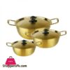 GST1030 4 Piece Pot Set Gold