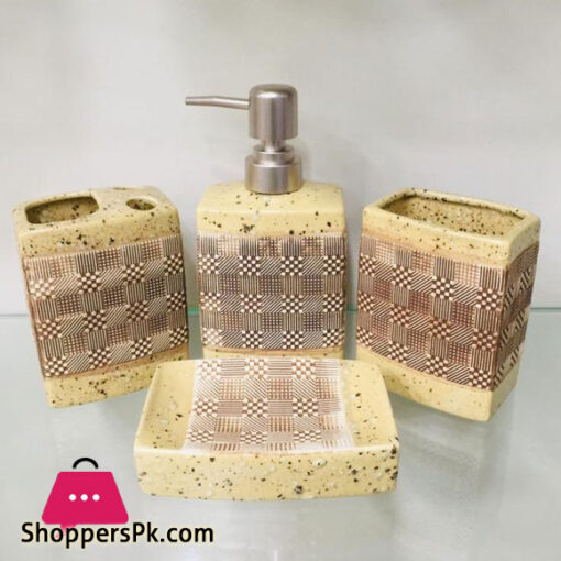 Beautiful Design Ceramic Bathroom Set of 4 Pcs