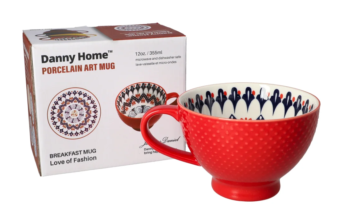 Danny Home Ceramic Bahamas Dots Mug 355ML 1Pcs