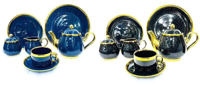 Bone China 24 Pcs Tea Set in Hand Painted Pattren