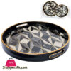 Angela Round Black Ttray Set of 2 RY13