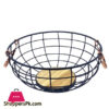 Black Fruit Basket Metal Wire Black Vegetable Snack Basket 15 x 28 CM