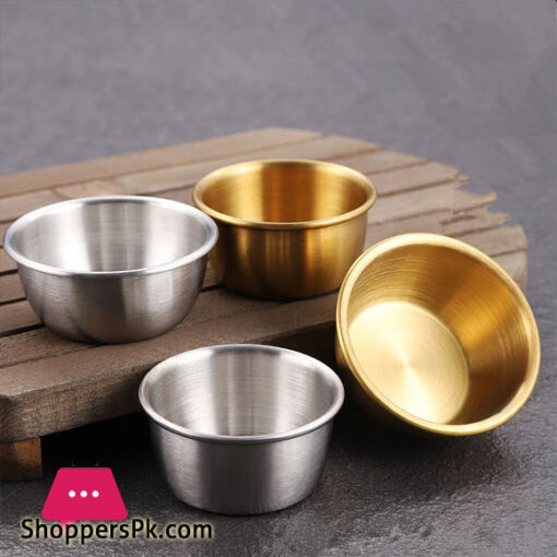 Ramekin Sauce Dipping Bowl Mini Sauce Cups Pudding Condiment Cups for Home Party Restaurant 6CM-1Pc Silver GST1049