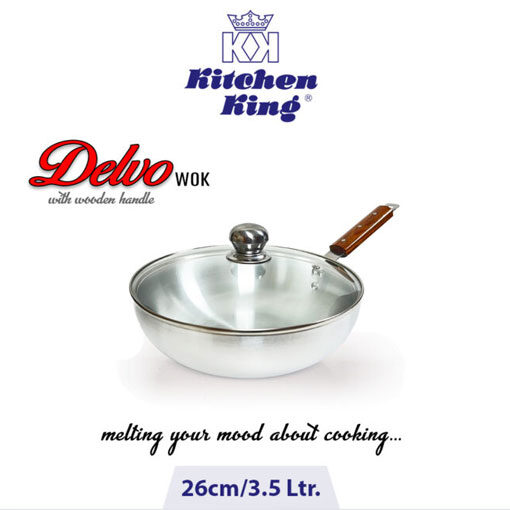 Kitchen King Delvo Wok Glass Lid 26cm