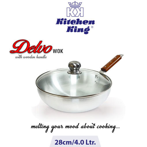 Kitchen King Delvo Wok Glass Lid 28cm