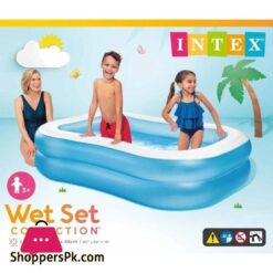 57180 Intex Swim Center Family Swimming Pool White Blue 80X60X19