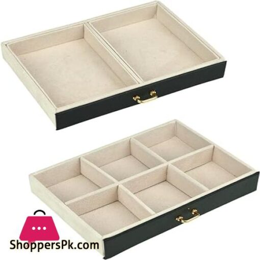 1Pc Women Jewelry Storage Organizer Drawers Box Mirror Leather Jewelry Packaging Box Casket Box Birthday Wedding Decoration Gift