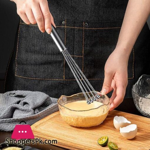 2 Pcs Stainless Steel Ball Whisk Wire Egg Whisk Set Suitable for Kitchen Cooking Stirring Whisking Beating