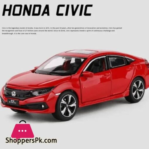 132 Honda Civic Model Car Diecast Toy Car model Sound Light Vehicle