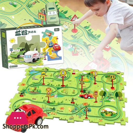 15PCS DIY Assembling Electric Race Track Car