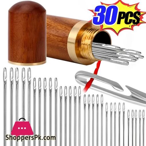 3012Pcs Blind Sewing Needle Elderly Side Hole Stainless Steel Self Threading Needle For Stitching Pin Household DIY Sewing Tool