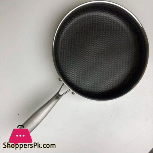 304 Stainless Steel Frying Pan Full Honeycomb Non-stick Frying Pan 30CM