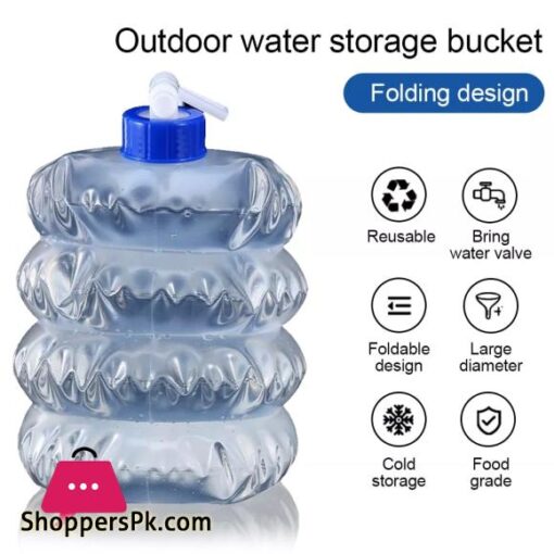 HOT51015L Collapsible Water Container Outdoor Hiking Fishing Foldable Water Bag Camping Water Tank Bucket