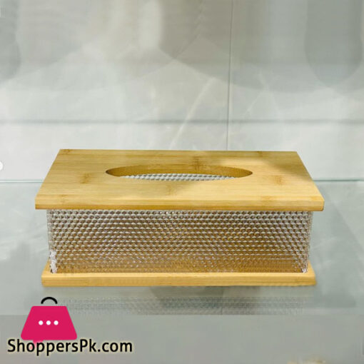 Acrylic Wood Tissue Box