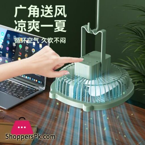 Desktop Lamp Fill Light Fan HouseholdUSBRechargeable Wall Mounted Electric Fan Outdoor Portable Hanging Electronic Fan