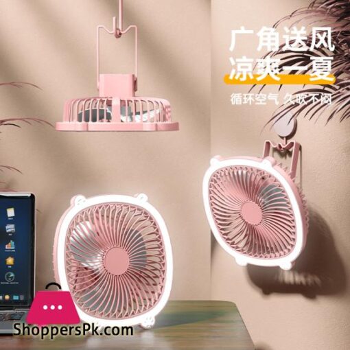 Desktop Lamp Fill Light Fan HouseholdUSBRechargeable Wall Mounted Electric Fan Outdoor Portable Hanging Electronic Fan