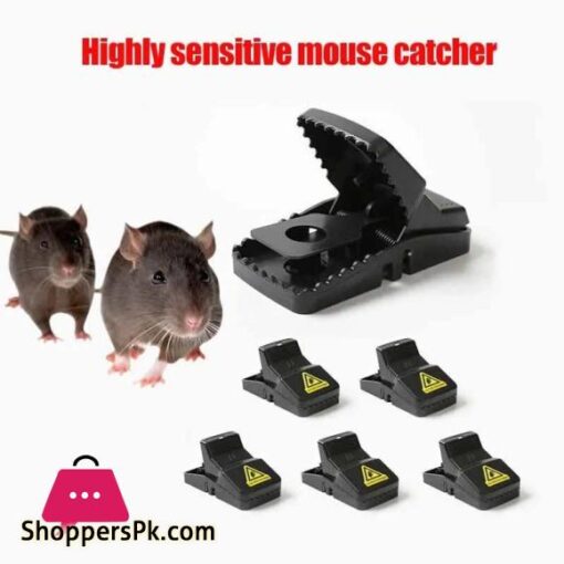 Heavy Duty Mouse Trap Mice Catcher High Quality Plastic Reusable Convenient Effective Black Stainless Steel Springs Rat Killer For Households Eliminates Faster Than Other Indoor and Outdoor