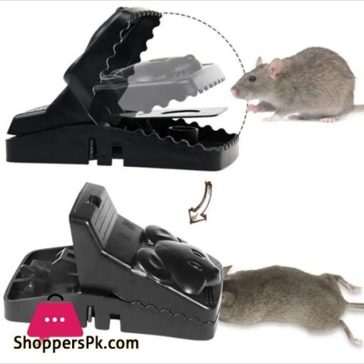 Heavy Duty Mouse Trap Mice Catcher High Quality Plastic Reusable Convenient Effective Black Stainless Steel Springs Rat Killer For Households Eliminates Faster Than Other Indoor and Outdoor