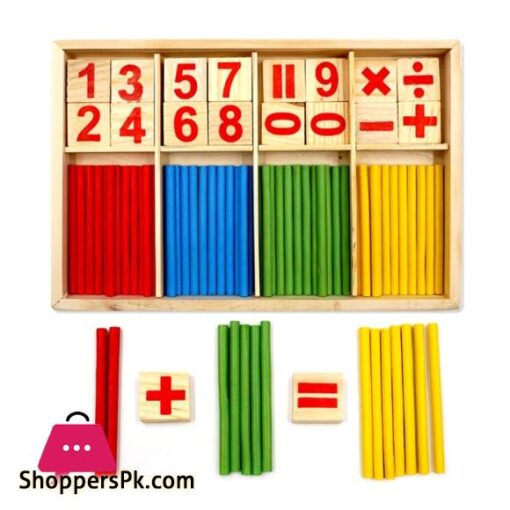 HOT Wood Educational Number Math Calculate Game Toy Mathematics Puzzle Toys Kid Early Learning Counting Sticks Material Children