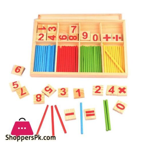 HOT Wood Educational Number Math Calculate Game Toy Mathematics Puzzle Toys Kid Early Learning Counting Sticks Material Children