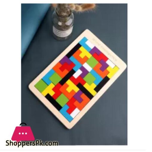 Wooden Tetris Puzzle Blocks Board For Kids Early Educational Toys