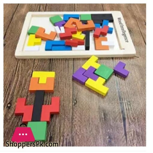 Wooden Tetris Puzzle Blocks Board For Kids Early Educational Toys