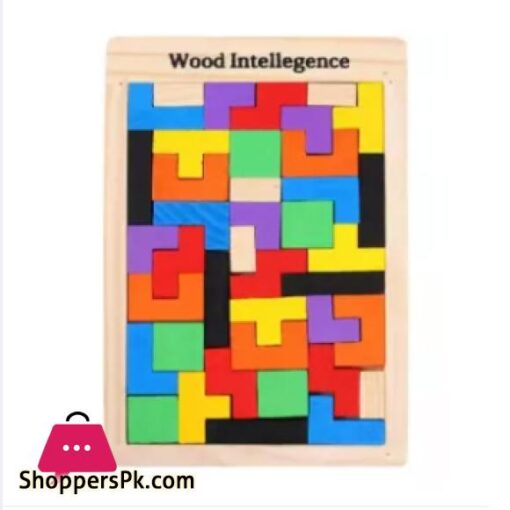 Wooden Tetris Puzzle Blocks Board For Kids Early Educational Toys