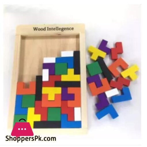 Wooden Tetris Puzzle Blocks Board For Kids Early Educational Toys