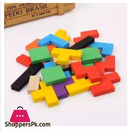 Wooden Tetris Puzzle Blocks Board For Kids Early Educational Toys