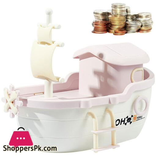 Coin Bank for Kids Pirate Ship Money Box Unbreakable Coin Bank