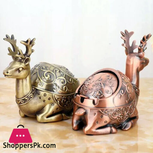 Deer Ashtray Antique Ashtray Windproof Ashtray for Decoration Home and Office