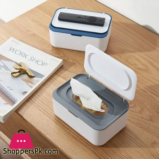 Desktop Tissue Box Dustproof Wet Wipes Storage Box With Lid