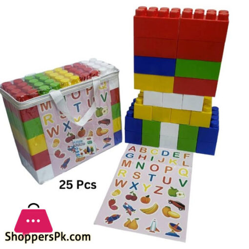 Jumbo Building Blocks 25 Pcs Zip-Bag AP10124-A