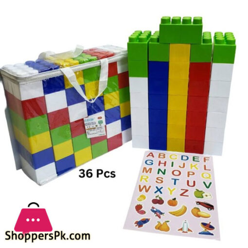 Jumbo Building Blocks 36 Pcs Zip-Bag AP20124-A