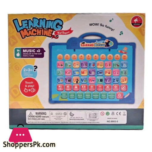 Kids Tablet Learning Pad Toddler Tablet with ABC Word Song Music Number Electronic Interactive Toy for Educational Preschool