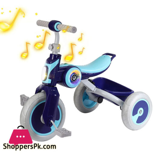 Kids Tricycle Portable Baby Stroller 3 Wheel Bicycle Children Bike with Music Speaker for 2-6 Years Kids