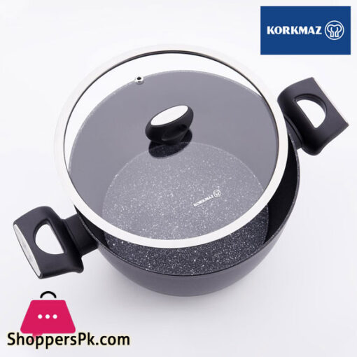 Korkmaz Nora Granite Cooking Pot Size: 24x11.7 cm