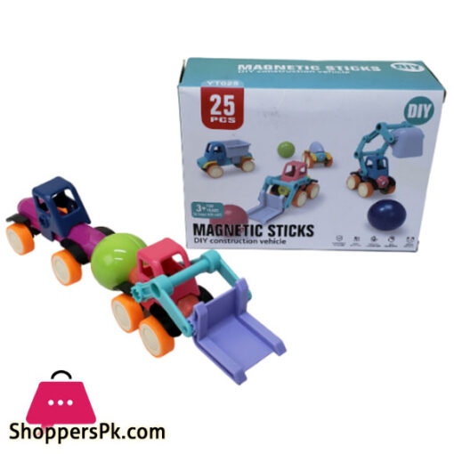 Magnetic Sticks DIY Construction Vehicle 25-Pcs