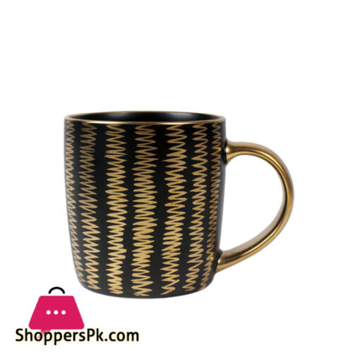 Metallic Black Finish Aurus Mug Set of 6