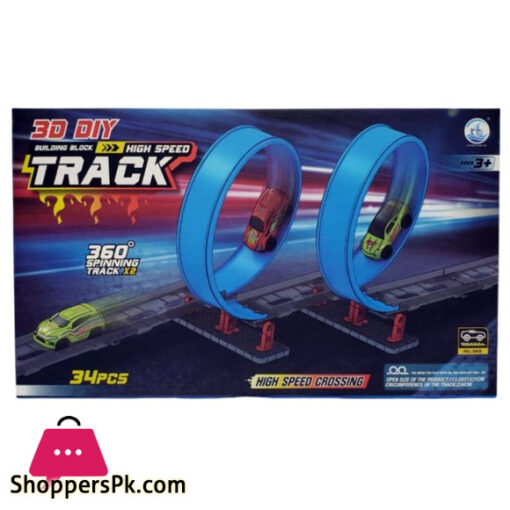 Top Speed 3D Diy Track Set 34-Pcs