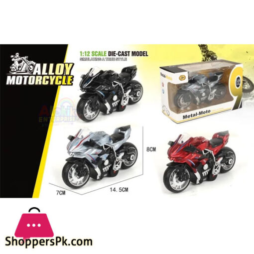1:12 Kawasaki Ninja H2R Pull Back Motorcycle Die Cast Model Motorcycle