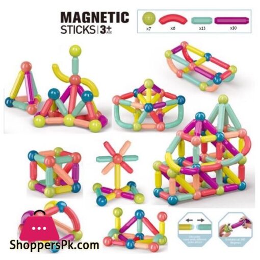 36 PCS Magnetic Building Blocks Set Early Learning Magnetic Sticks Balls Assembling Game